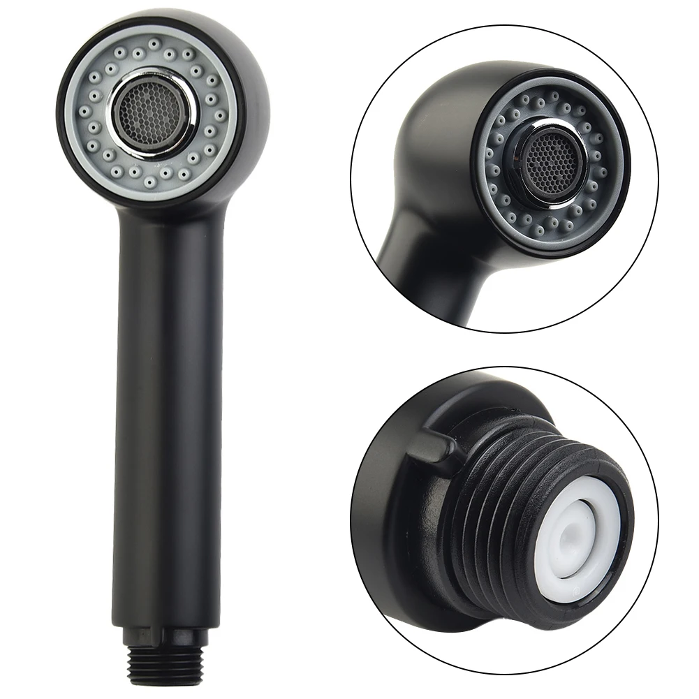

Head Replacement Sink Head Water Out Saving Pressure Shower Tap Black Faucet Shower Pull Spray Bathroom Accessories Kitchen