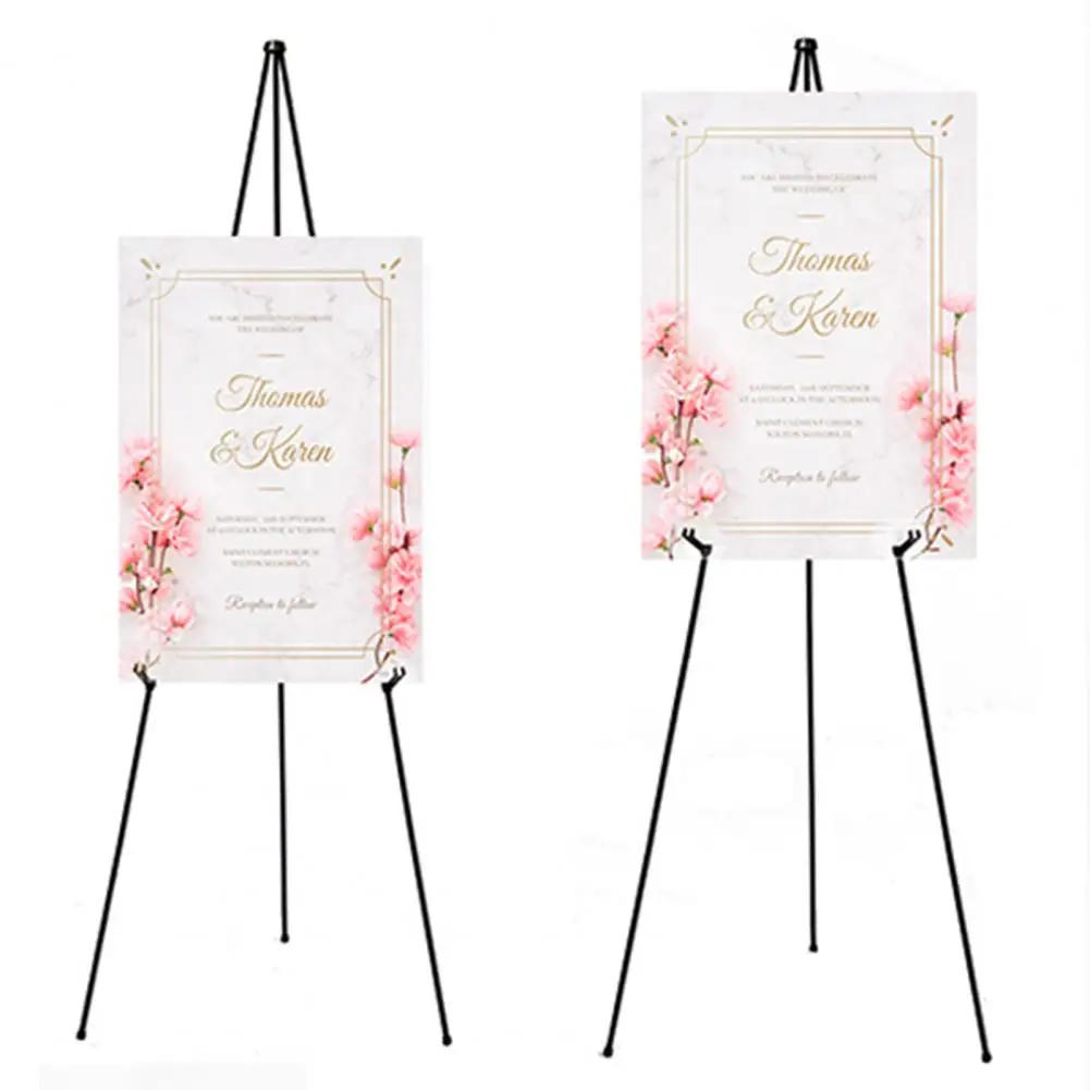 Easy Storage Easel Stand Metal Display Stand Widely Use Wedding Sign White Easel Stand  Display