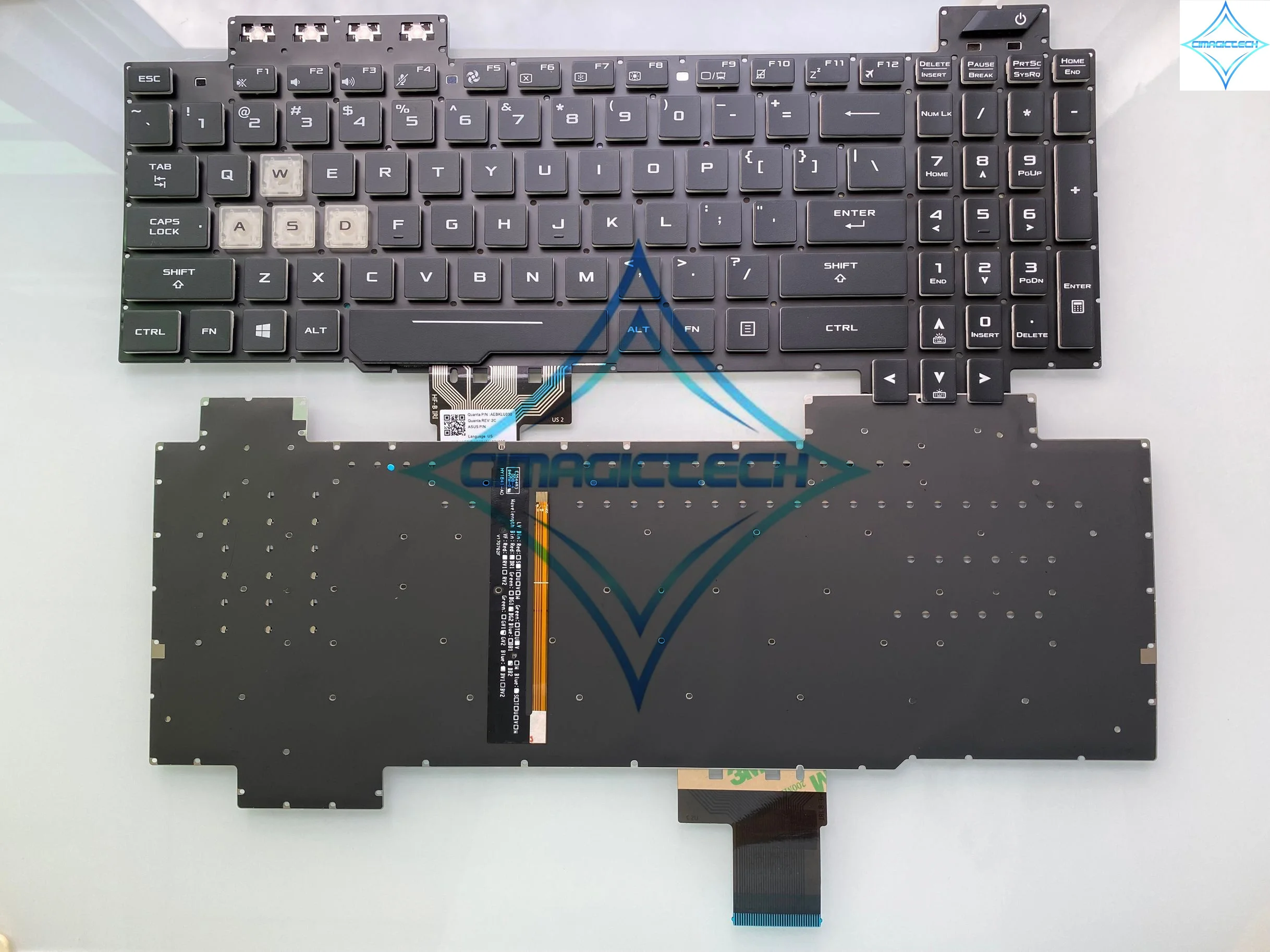 Клавиатура с русской раскладкой для Asus TUF Gaming FX504 FX504GD FX504GE FX504GM FX80 FX80GM GL703 FX505 FX86S -