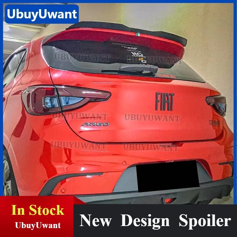 

Rear Roof Spoiler Wing For Fiat Argo Gloss Black Mini Spoiler Wing High Quality ABS Plastic Rear Trunk Window Spoiler Fiat Argo