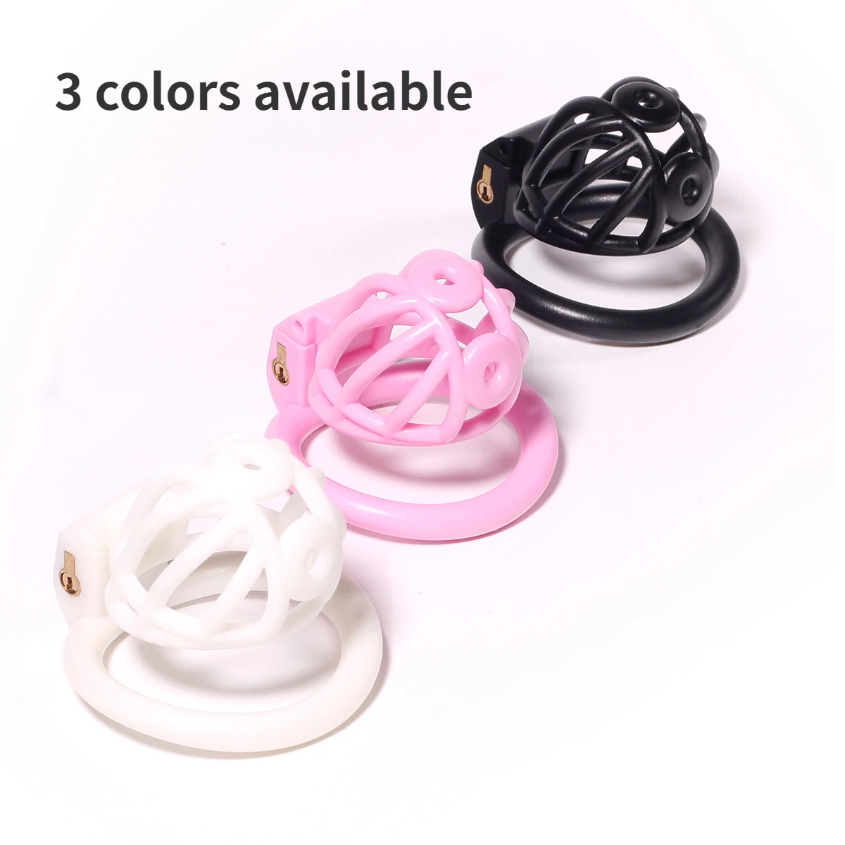 Клетка целомудрия из АБС-пластика с 4-размерными кольцами мужское устройство