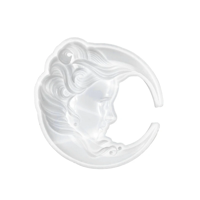 

Силиконовая форма с изображением женщины, лица, Луны, кристальная смола, эпоксидная смола, литье, форма ручной работы, украшение для дома, ремесла