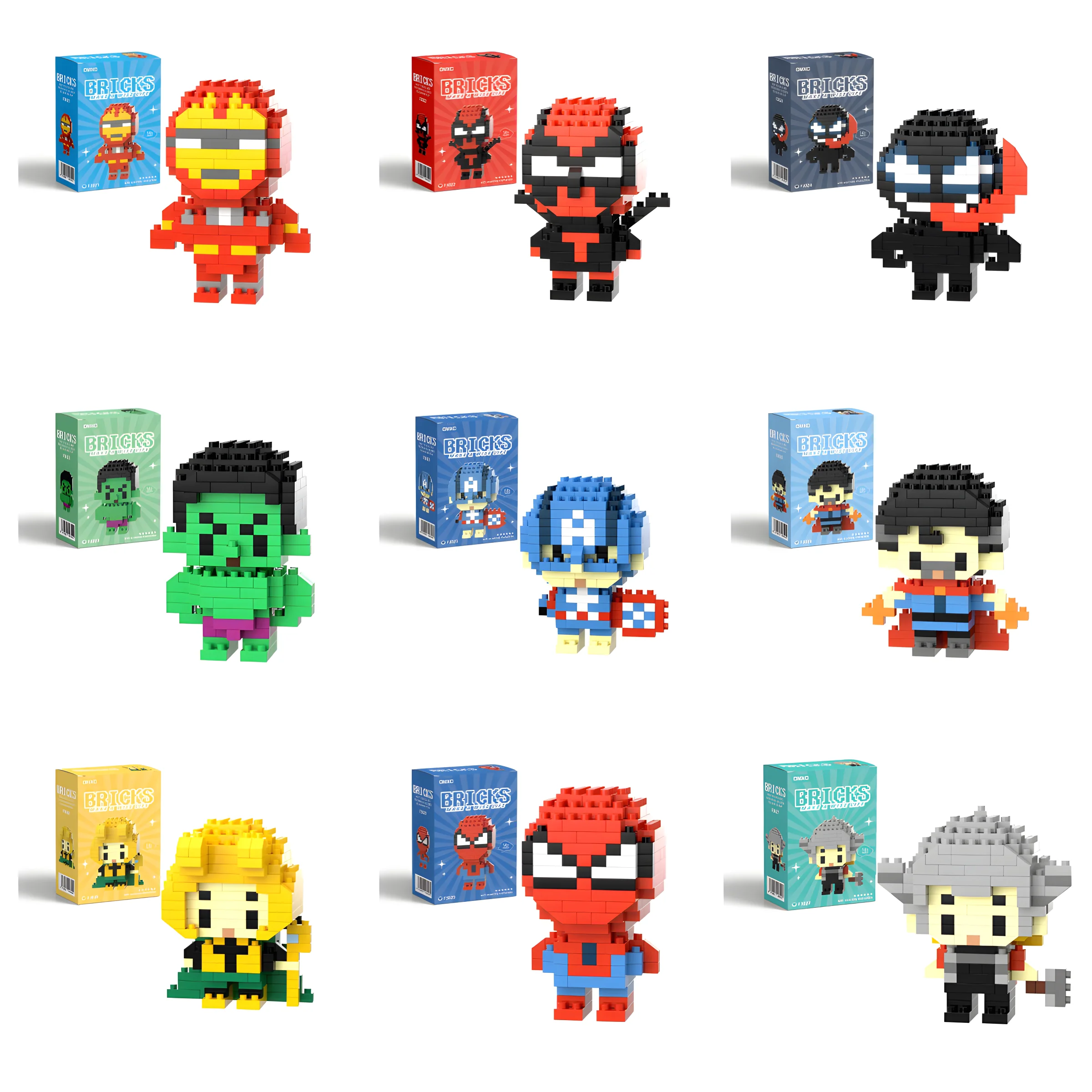 Disney Marvel Legends lega Дэдпул Человек-паук Строительные блоки Железный человек Персонаж