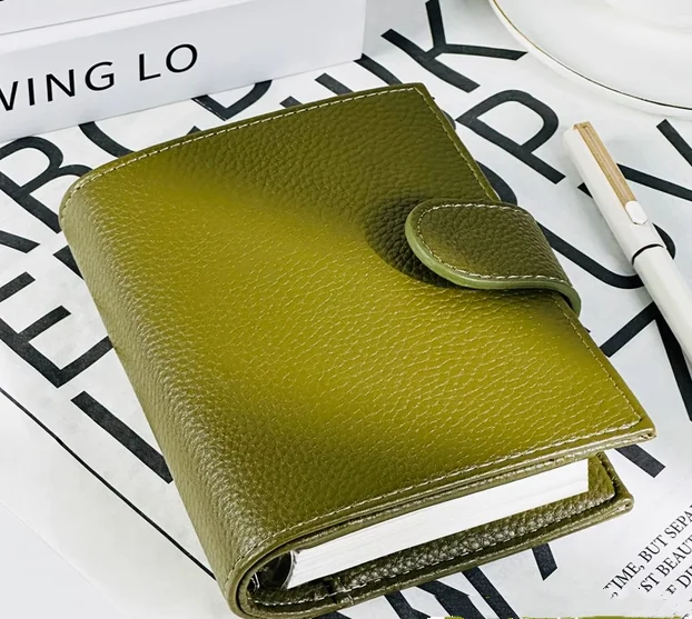 

Коликий блокнот из искусственной кожи A7 6 колец