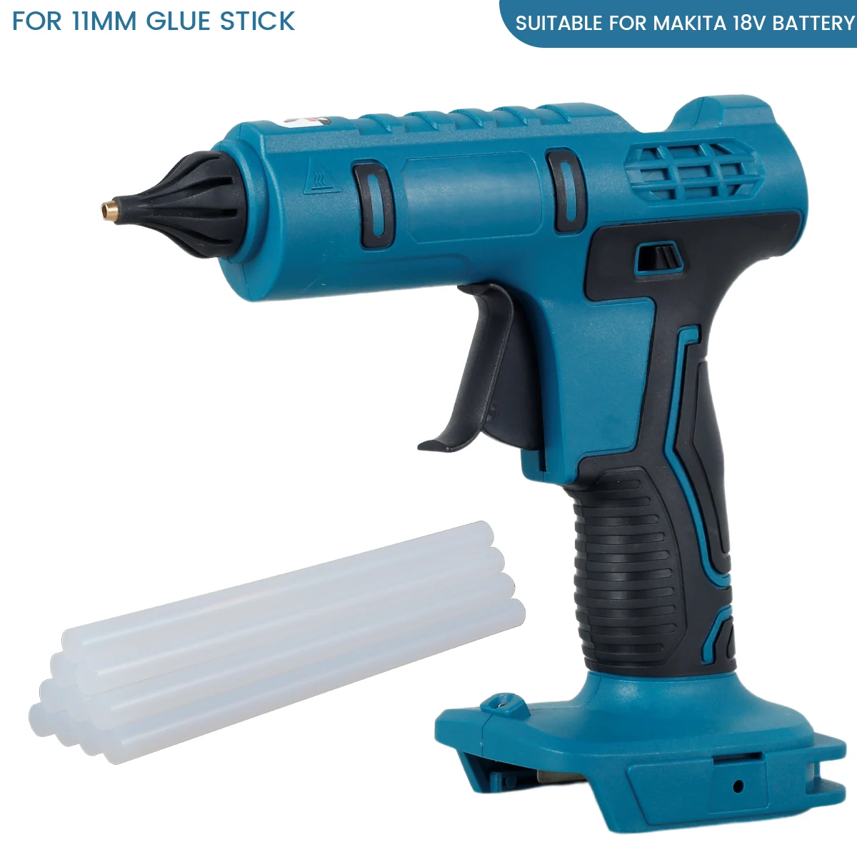 

Cordless Hot Melt Glue Gun With 10Pcs 11mm Glue Sticks Fast Preheating Professional Heat Repair Power Tool Hot Melt Glue Machine