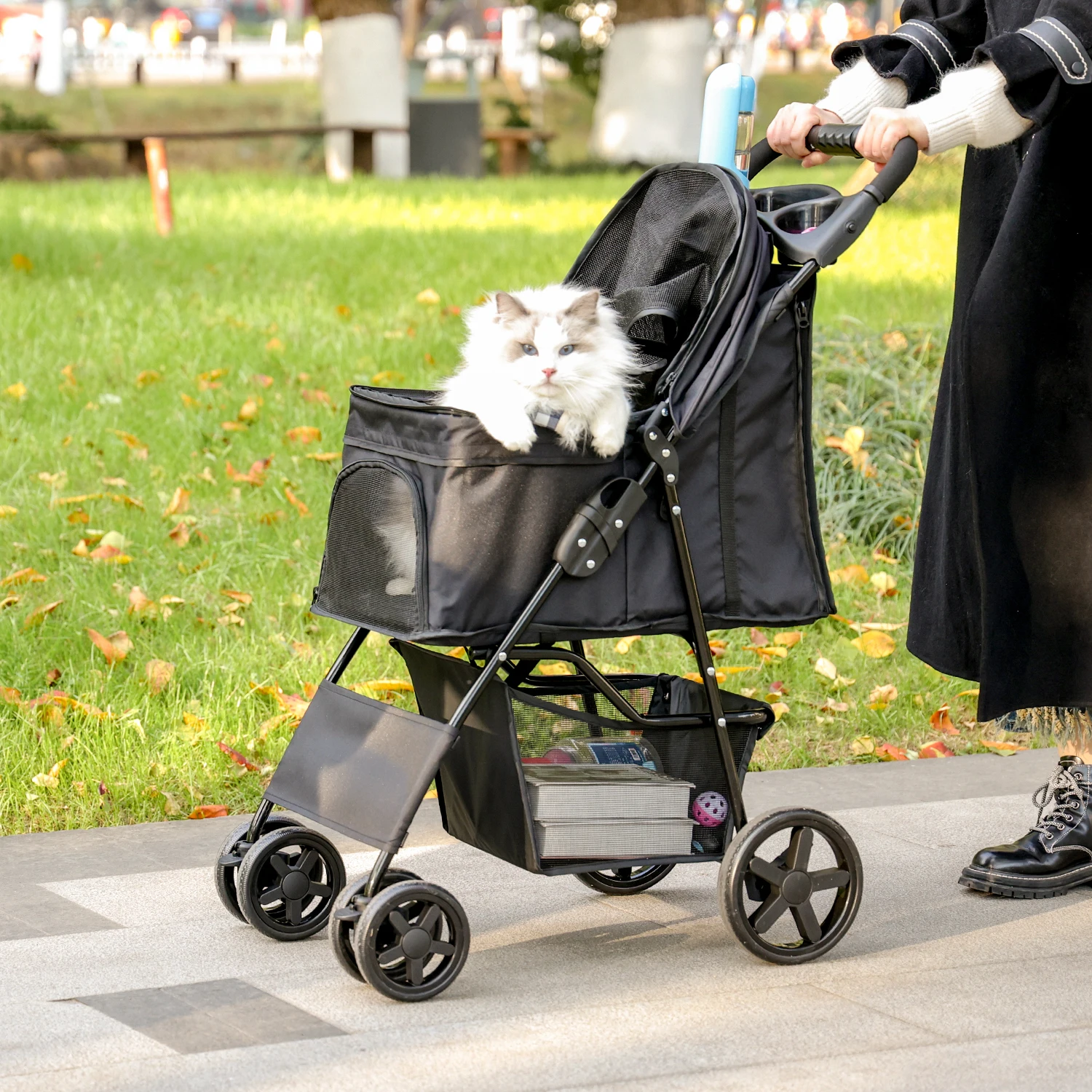 

Outdoor Breathable Lightweight Foldable Pet Dog Carriers Stroller