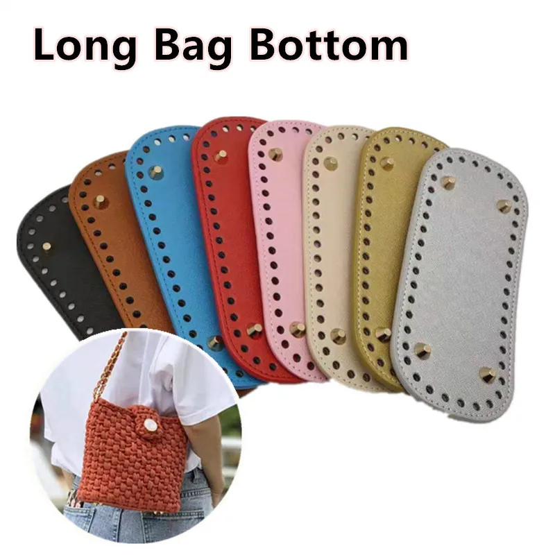 

Длинное дно ручной работы из искусственной кожи с заклепками с отверстиями для вязания, сумка «сделай сам», женские сумки через плечо, аксес...