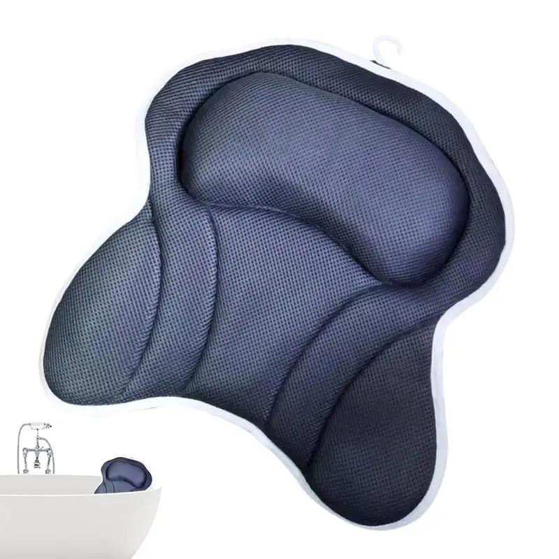 

Bath Pillow For Tub 3D Soft Massage Bath Pillow With Suction Back Spa Relaxing Tool Neck Cushion For Hot Tups Bathtub