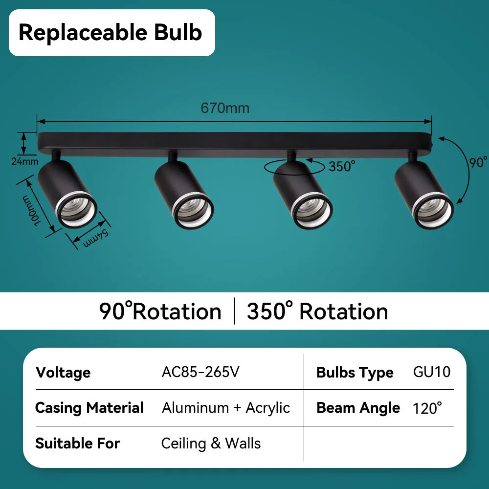 

CANMEIJIA Потолочный светодиодный светильник GU10
