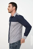 trendyol male slim fit shirt collar striped shirt tmnss21go0147