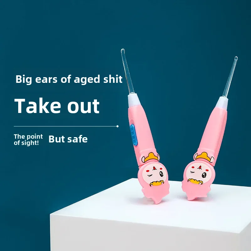 Glowing Ear Spoon Light Electronic Cleaning For Adults Children Care Tool Visible