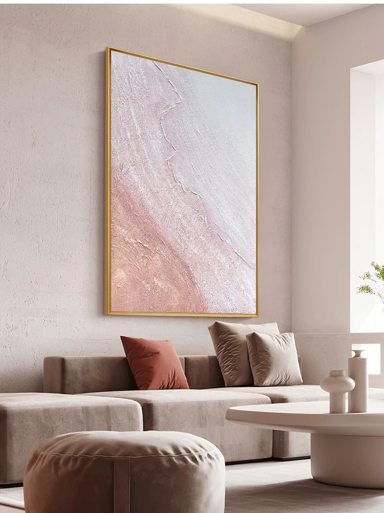 100% ручная роспись абстрактная картина маслом на холсте в гостиной розовая