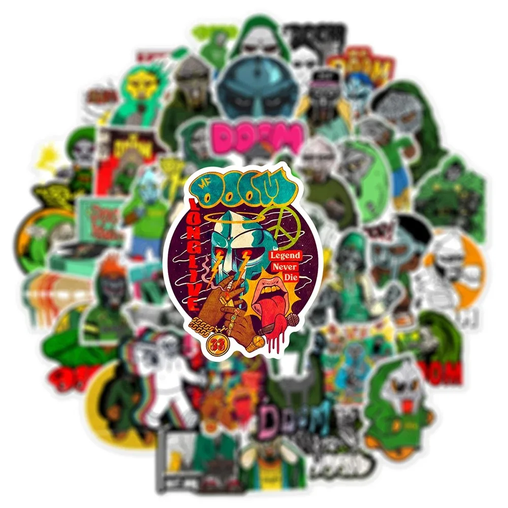 Стикеры Mf Doom в стиле хип-хоп для певицы граффити скейтборда телефона багажа