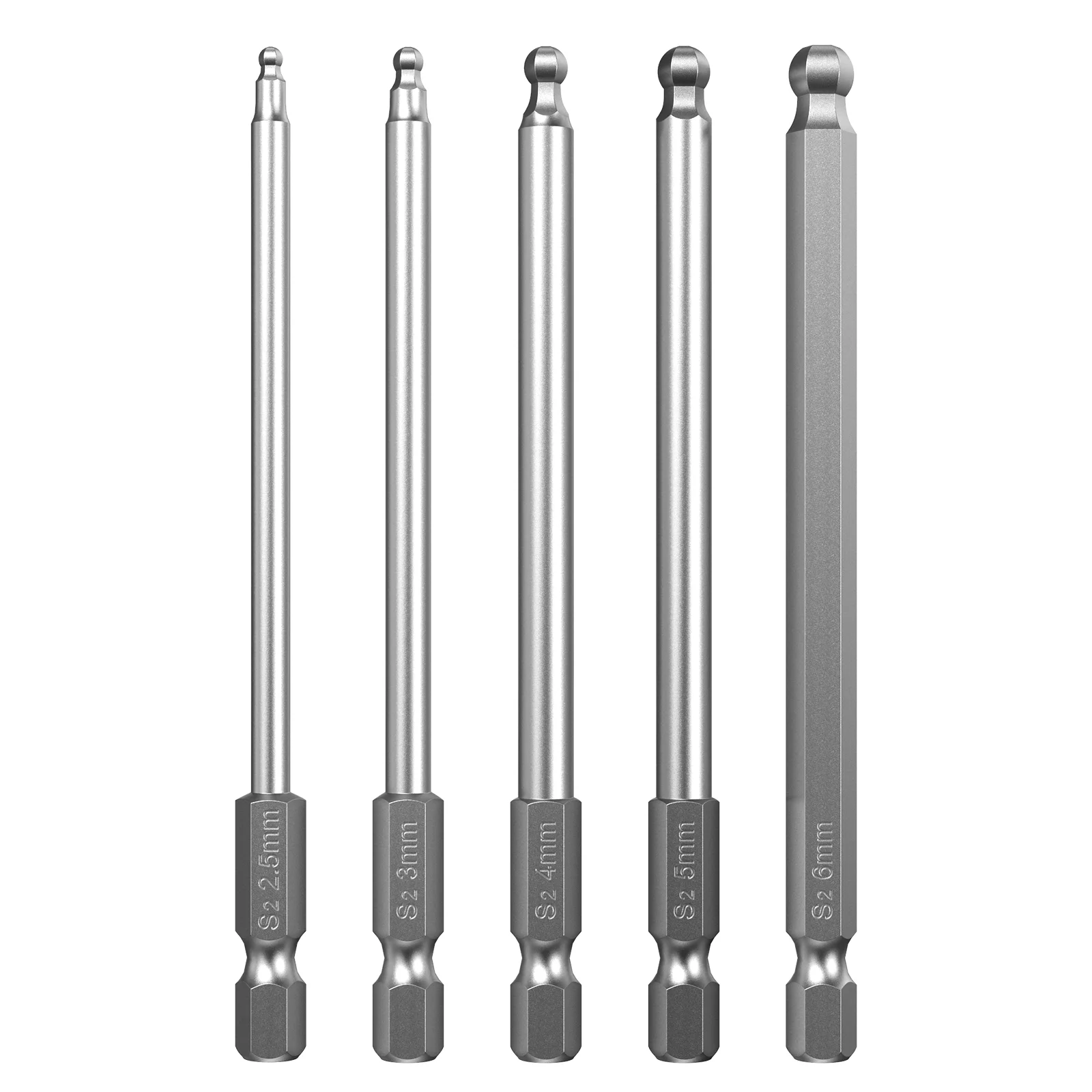 

Yardwe 5pcs Hex Head Wrench Drill Bits End Hex Screwdriver Bits Hex-End Screwdriver Bits Alloy Steel Bits