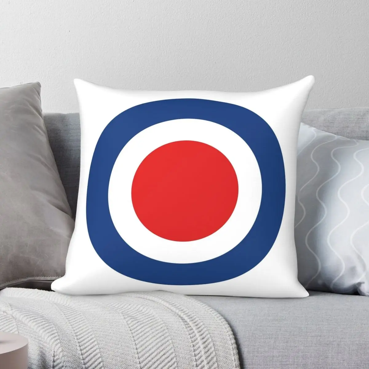 

Mod Classic Roundel Square Pillowcase Polyester Linen Velvet Creative Zip Decor Bed Cushion Case Wholesale