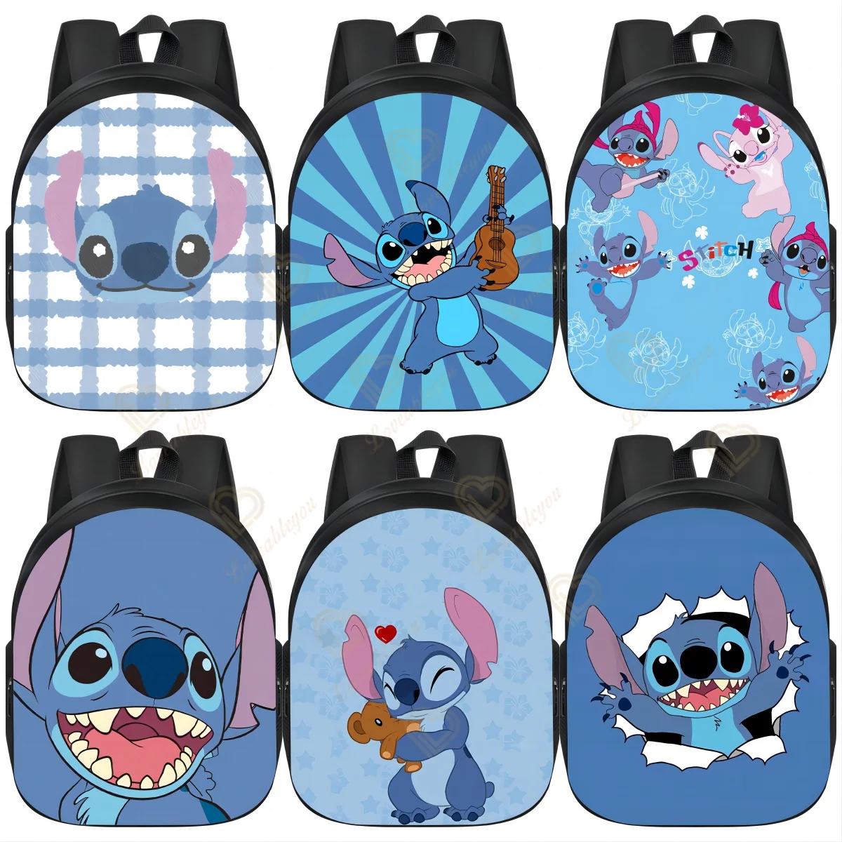 

14 Inch Disney Lilo and Stitch Children School Bags Backpacks Kids Travel Rucksacks Cute Boys and Girls School Book Backpack