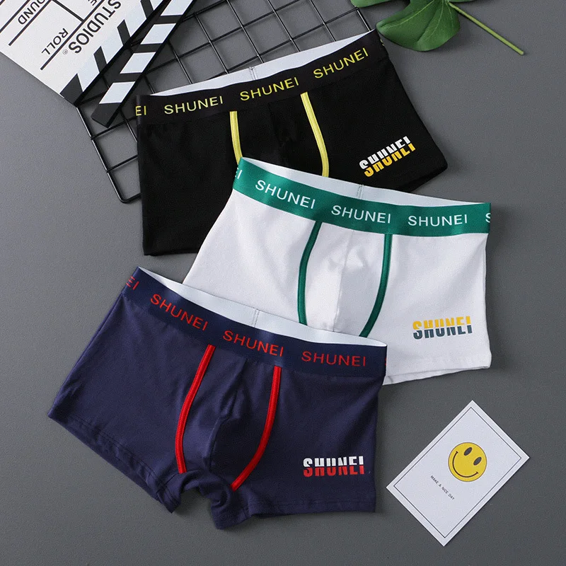FK Mens Cotton Boxer Shorts Men's Boxers Panties Man Underwear Men Underpants Calecon Homme Boxershorts Sexy Shorts 3PCS