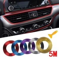 5mlot car dashboard door edge insert trim styling interior decorative moulding universal auto accessories voiture strip