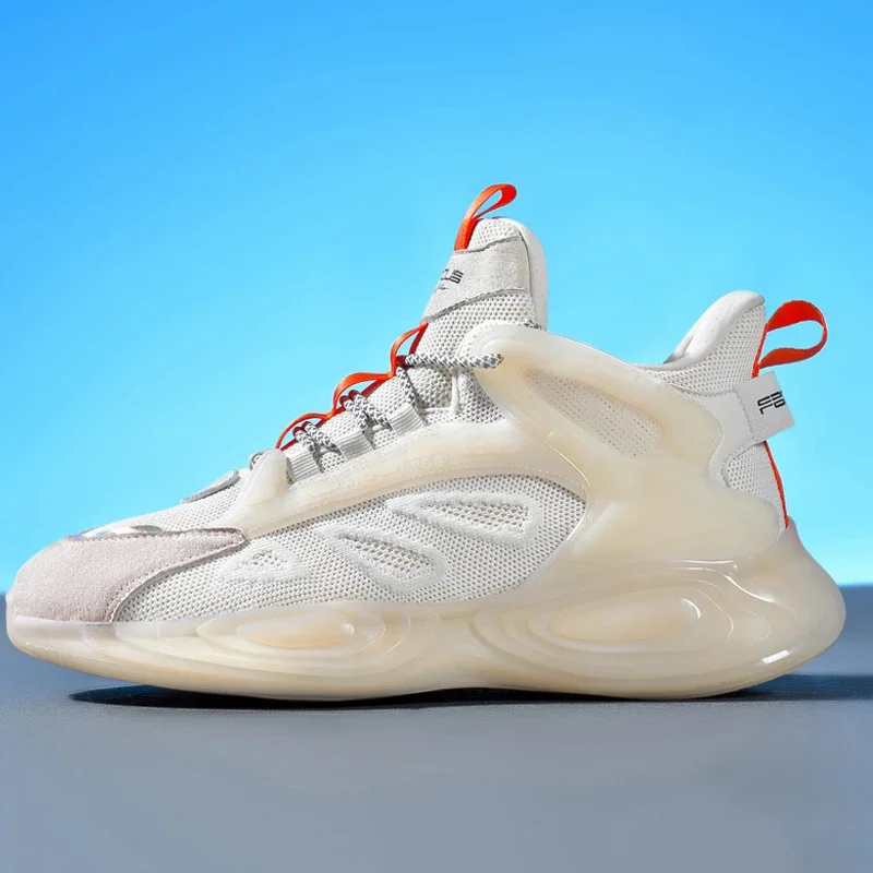 

2022 New Men Sneakers Casual Shoes Flying Woven Man Running Outdoor Breathable Elastic Summer Tennis Male Shoes Vulcanized Shoes