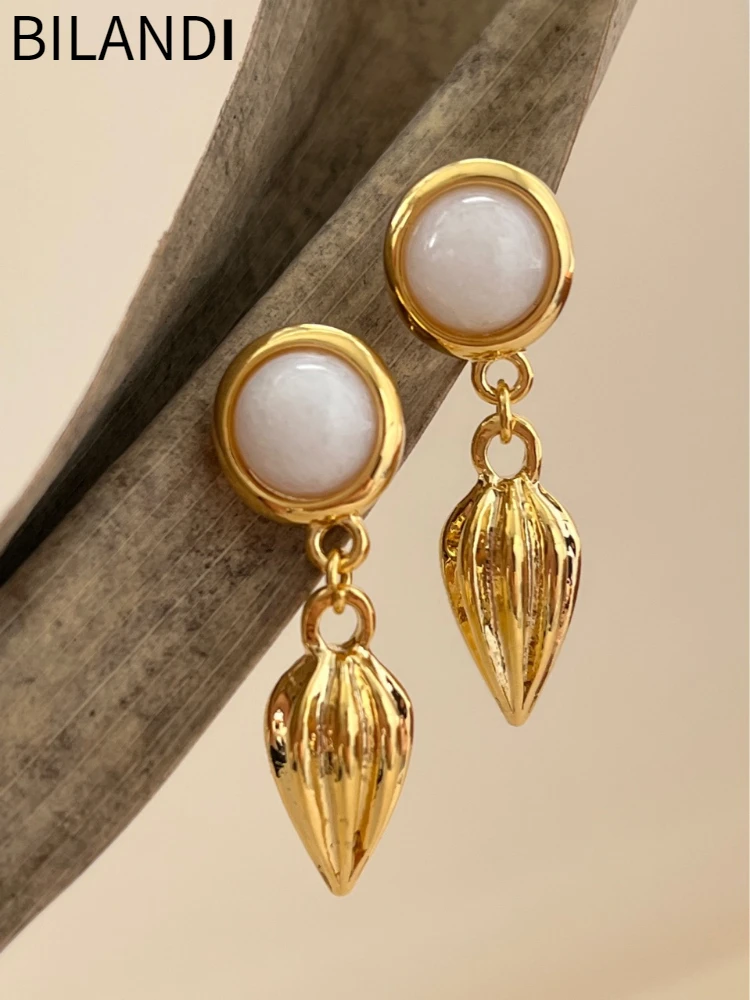 

Bilandi Trendy Jewelry 925 Silver Needle Metal Drop Earrings 2023 Trend New Design Geometric Women Earrings For Party Gift