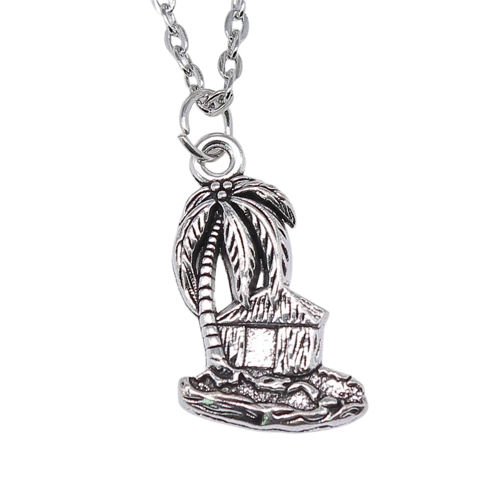 Женское ожерелье с кулоном в виде кокосового дерева 25x15 мм | Ожерелья