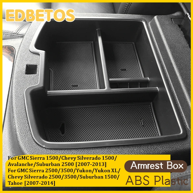 Auto Armlehne Lagerung Box Tray Für GMC Sierra 1500/2500/3500/Yukon/Yukon XL und Chevy silverado/Avalanche/Suburban Zubehör