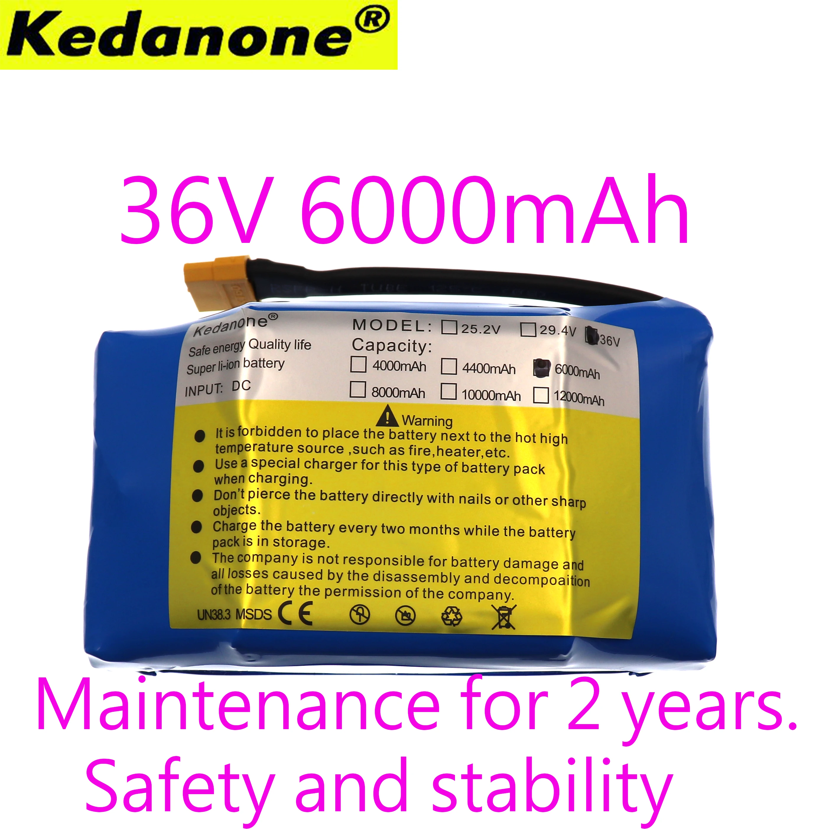 

36V 6AH 6000 mAh with high energy flow 2 wheels 10 S 2 P Electric balancing scooter lithium battery for self balancing Fit 6.5