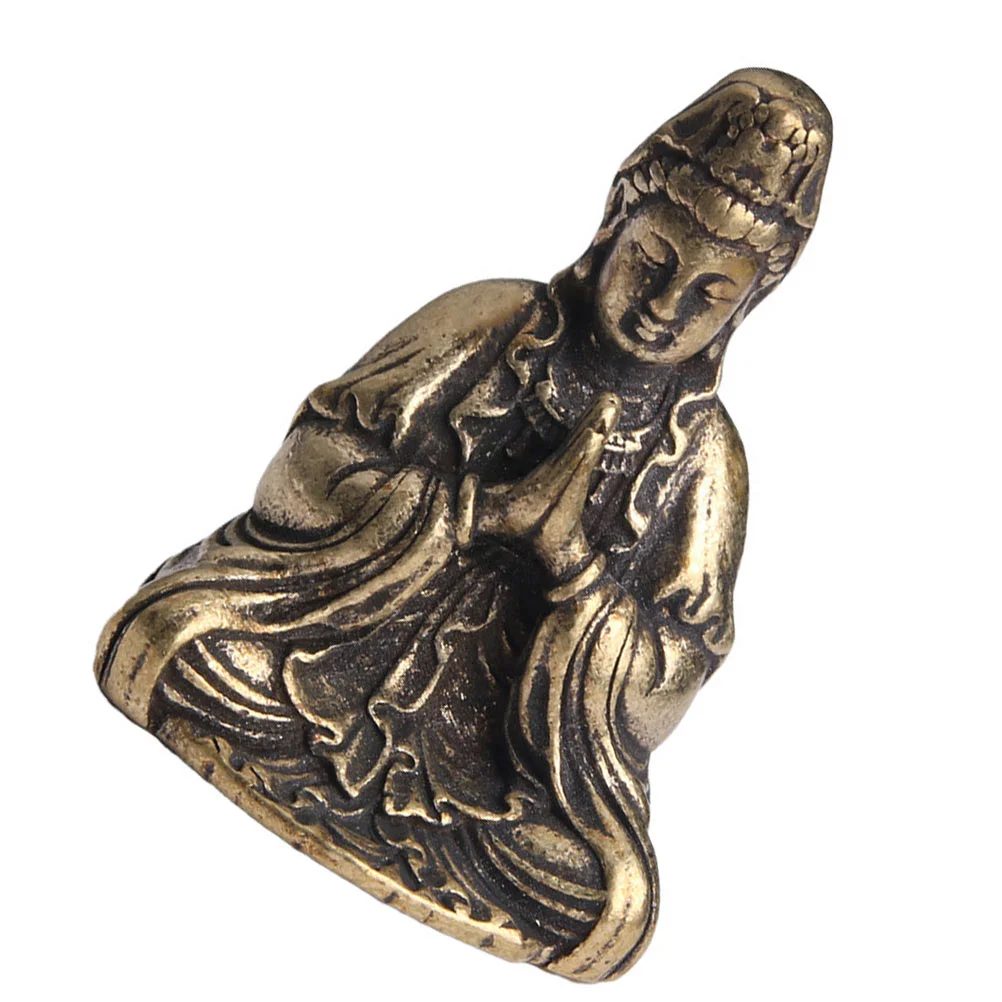 

Statueyin Figurinesquan Kuanfigurine Shui Tibetan Feng Brassfemale Garden Zen Decoration Lucky Decorations Small Key Sitting