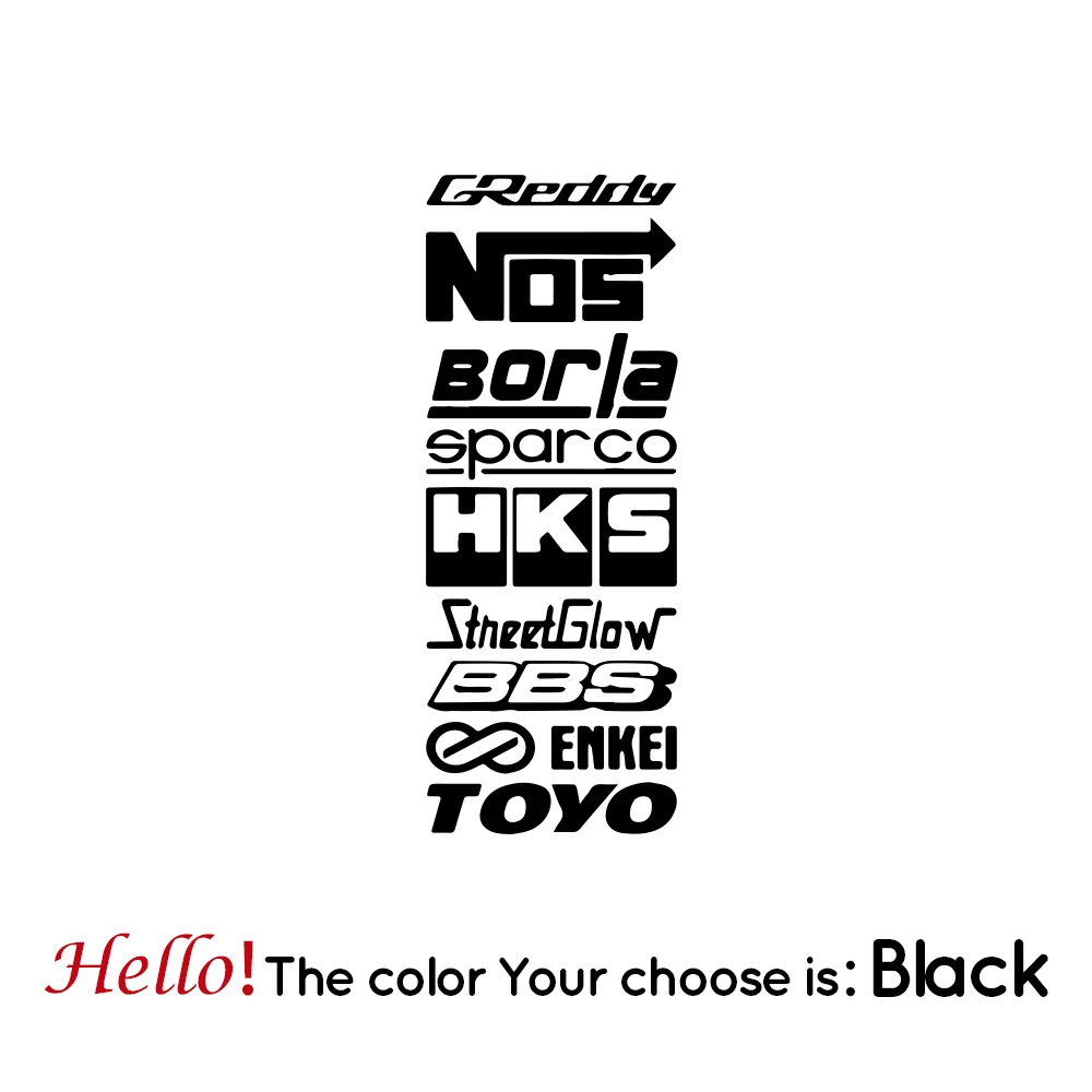 

9- автомобильная наклейка, автомобильный спонсор, виниловые наклейки, пакет JDM Drift Racing, спортивные логотипы, авто наклейки послепродажного обслуживания