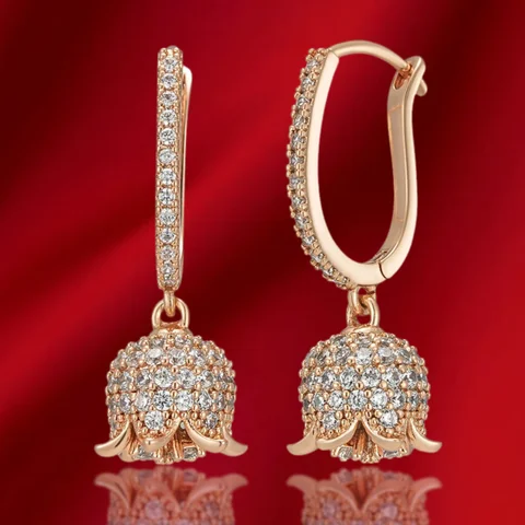 Wbmqda серьги-капельки из меди с цирконами