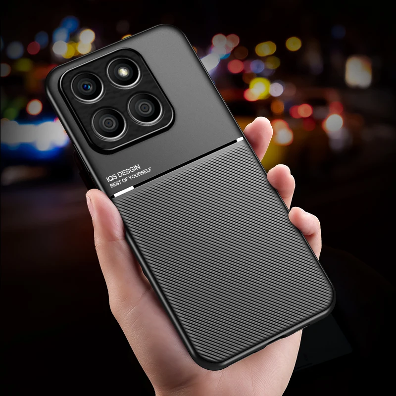 Фото Магнитный автомобильный чехол для Honor X8B, встроенная Магнитная пластина, противоударный жесткий чехол для Huawe Honor X8B №1
