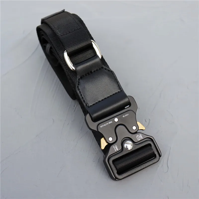 

High-end 1017 ALYX 9SM Multifunctional Gold Belt Dust Bag Label Roller Male Laser Marking Buckle Neutral Gold Lock Strap