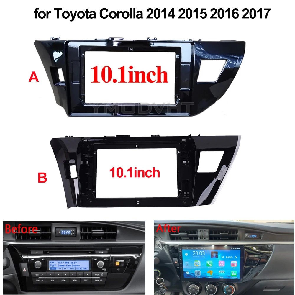 10 1 дюймовая Автомобильная радиоустановка Fascia Для Toyota Corolla Levin 2014 2015 2016 2017