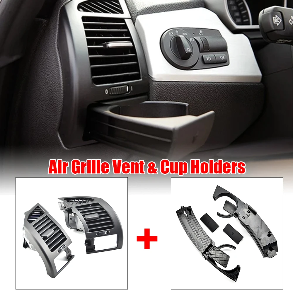 Фото Для BMW Z4 E85 E86 2002-2008 Передняя приборная панель Кондиционер Панель Вентиляционное отверстие Oulet Крышка решетки Рамка Накладка и комплект подстаканника для воды №1