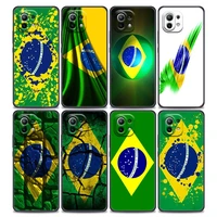brazil brazilian flag phone case for xiaomi mi 11 11t 11x pro lite ne 12 poco x3 f3 m3 m4 nfc pro soft thin cover funda