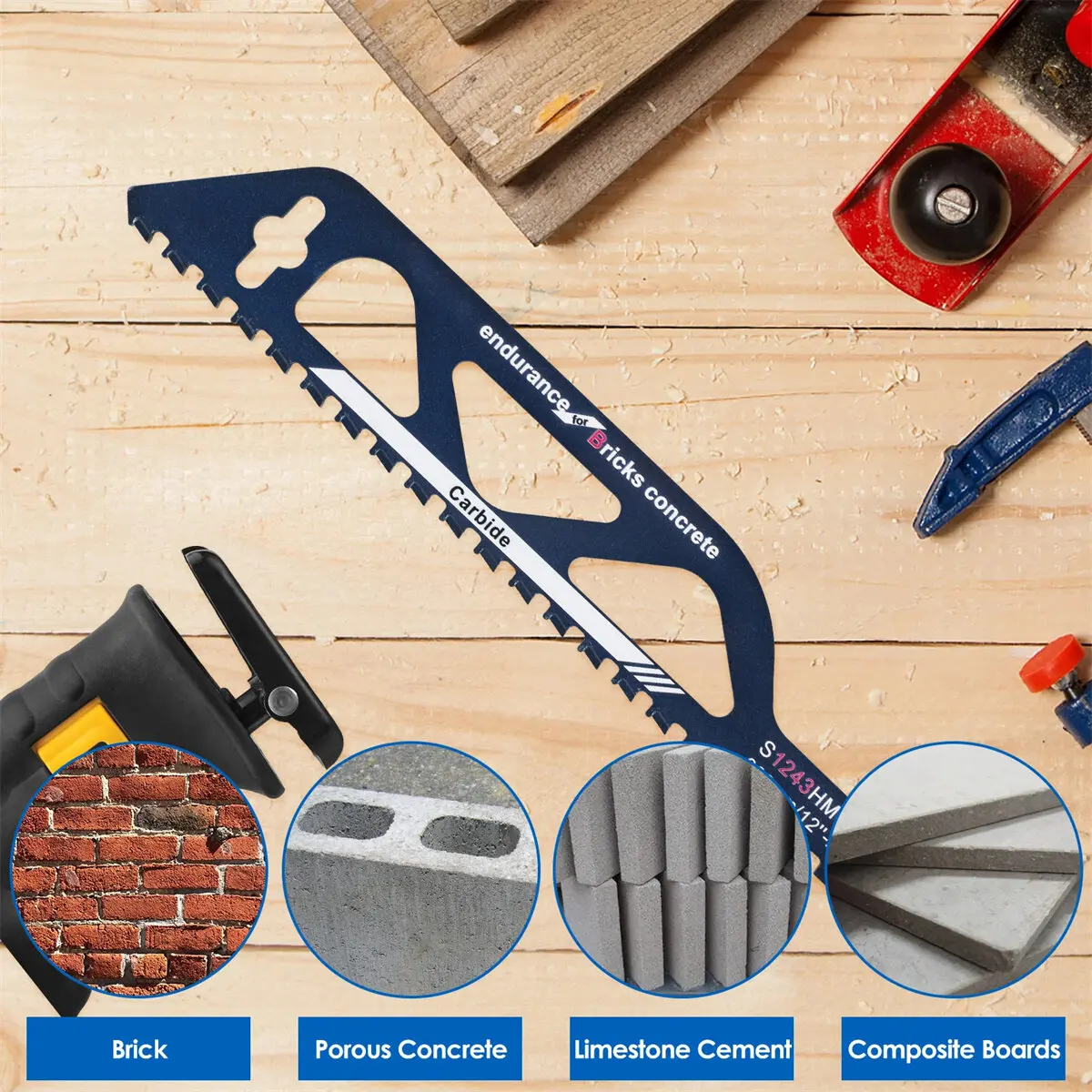 Полотно для сабельной пилы из карбидного вольфрама 12/18 дюйма