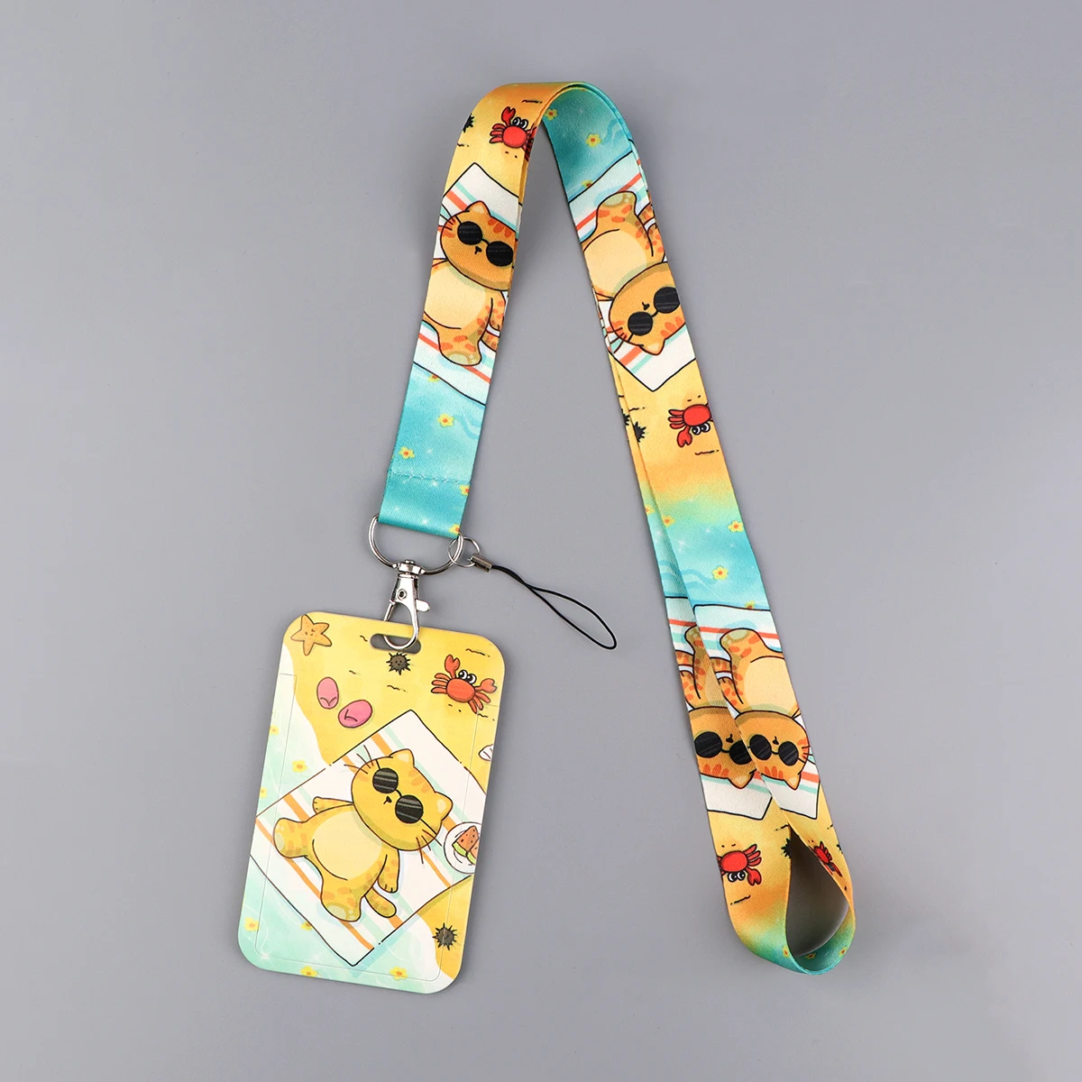 Брелок-лента с принтом бабочки кота