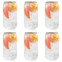 can beer glassdrinking glasses 6 pcs set20 oz can shaped glassesbeer can glass cupbeer glass tumblerbeer can glass