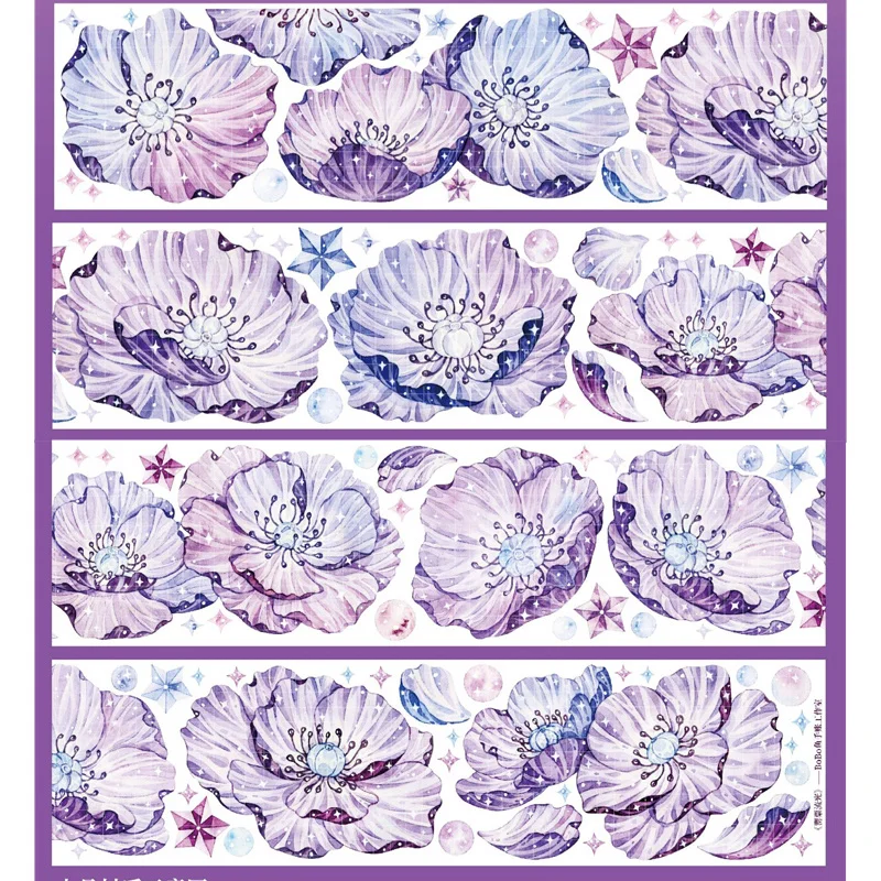 

1 Loop Size Poppy Streamer Decoration Journal Paper Washi Tape Crystal Pet Decorative Collage