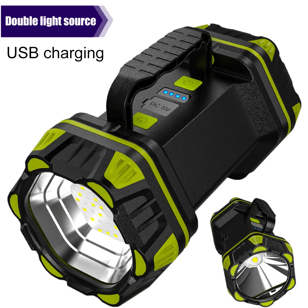 

USB Camping Lamp Rechargeable Repairing Torch Dual Light Source Adventure Survival Torches 4800mAh Power Bank for Hiking Fishing