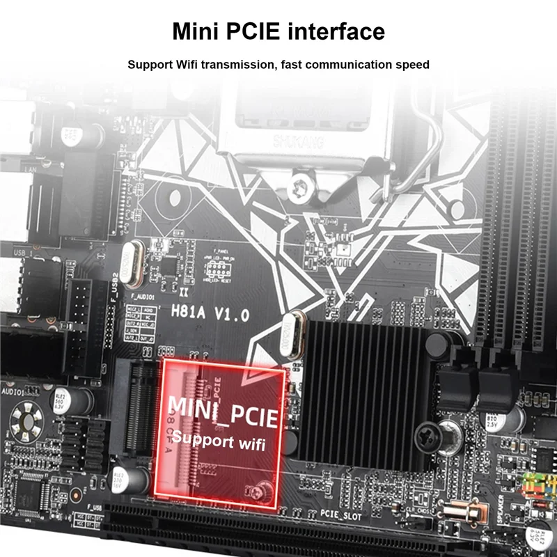 

H81A PC Motherboard LGA1150 2XDDR3 ECC Memory Slot WIFI+NGFF M.2 SATA3.0 M-ATX Motherboard Support Xeon E3 V3 Series CPU
