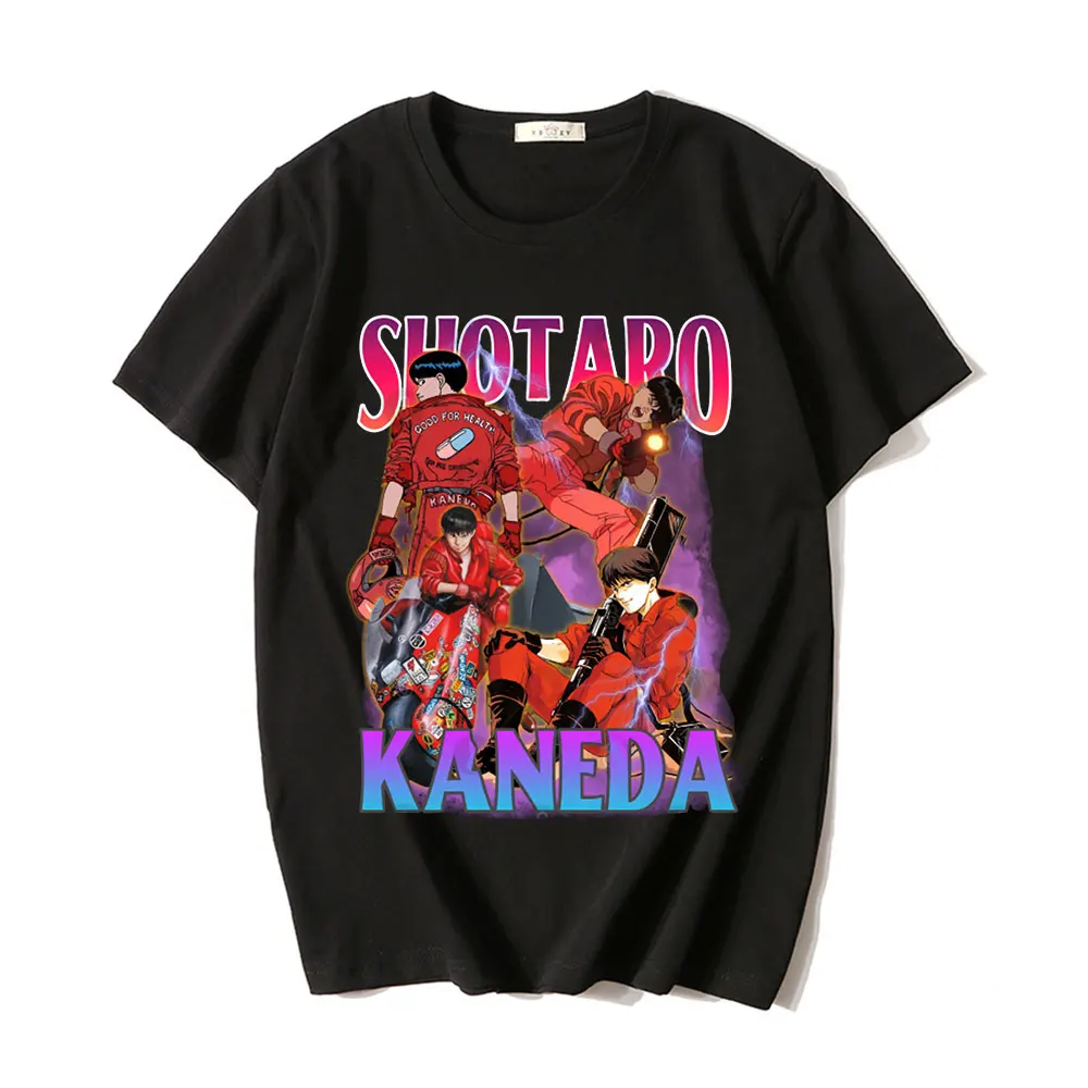 

Anime Akira Kaneda Shotaro Graphic T-shirt Men Fashion Casual Short Sleeve T-shirts Streetwear Hip Hop Harajuku Cotton T Shirt