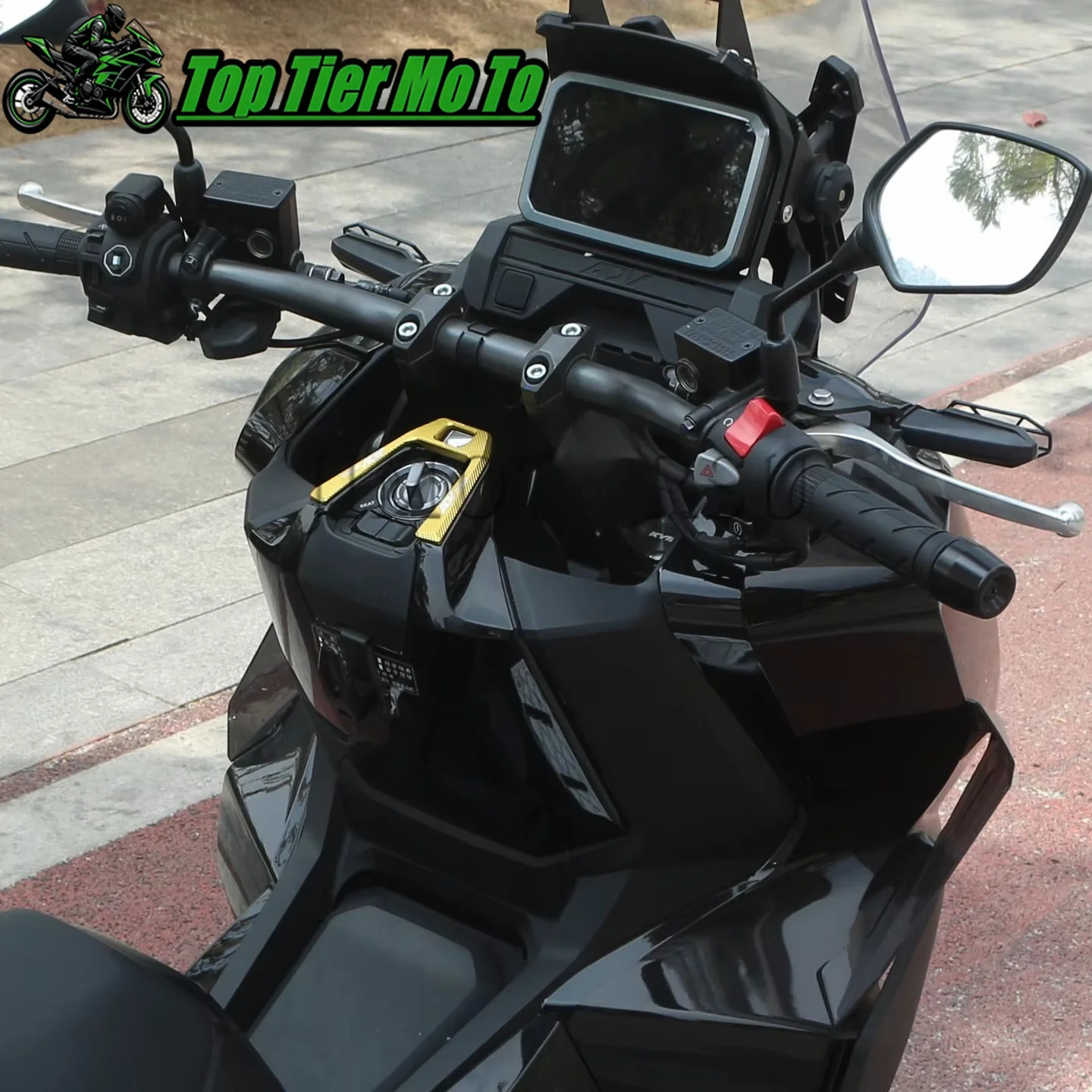 Фото Защитная накладка на замок зажигания и кнопку старт/стоп для мотоцикла Honda ADV350 2021-2026, декоративная рамка №3