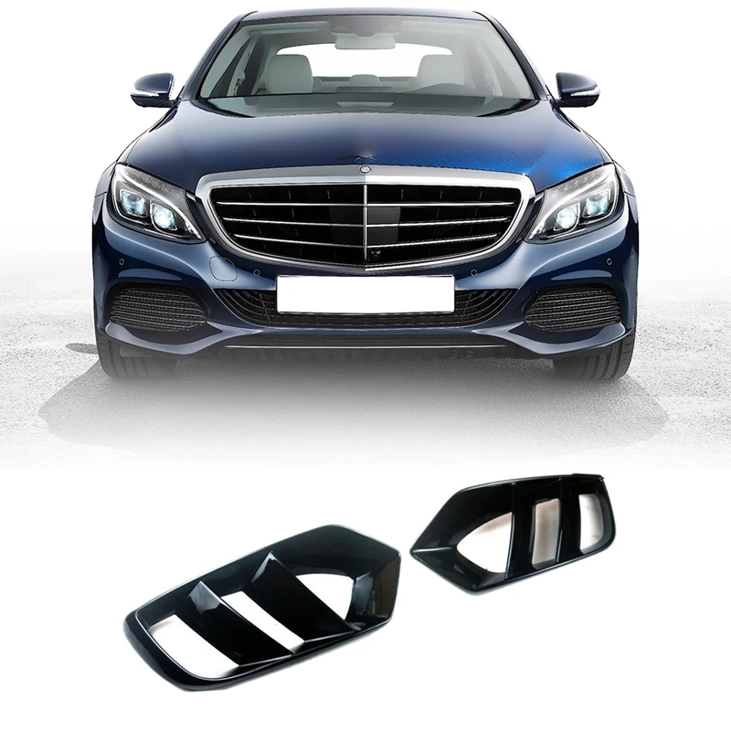 

Front Bumper Air Vent Cover Trim Fog Lamp Grill for Mercedes-Benz C-Class Executive Edition W205 2015-2018