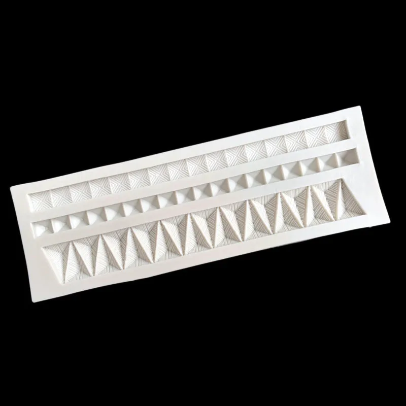 

Силиконовая форма в форме ромба для помадки, Геометрическая секция, окружающая граница, декоративное украшение торта, форма для моделирования квадратной текстуры