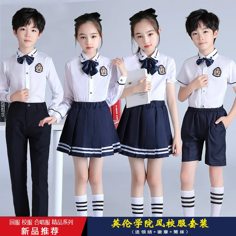 

girls in school uniform students' chorus performance costumes children's poetry recitation school uniforms kindergarten korea
