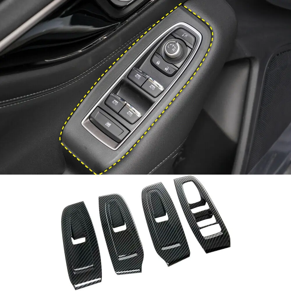 

Interior Door Armrest Window Lift Button Cover 4pcs For Subaru Outback 2021-2022