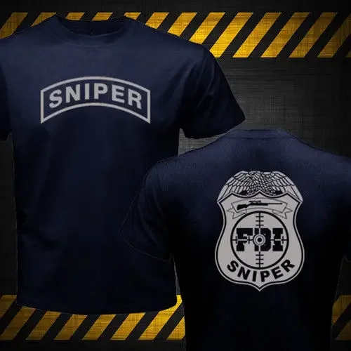 2019 Мужская летняя футболка высшего качества новинка года модная Fbi Sniper Team