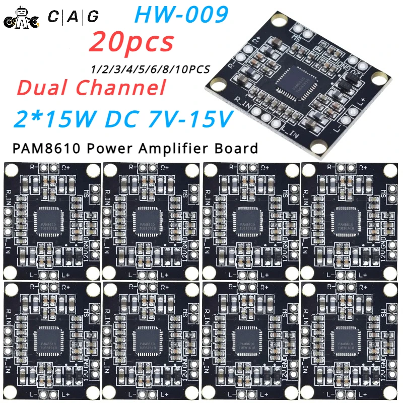 Цифровой модуль PAM8610 2x15 Вт Стандартная плата усилителя мощности двухканальный