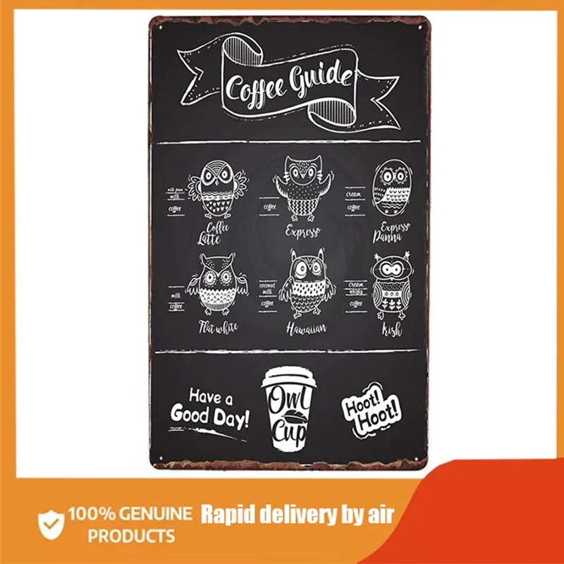 

Винтажные металлические жестяные вывески для меню кофе, декоративный постер для кофе и кафе, настенная художественная тарелка, домашний де...